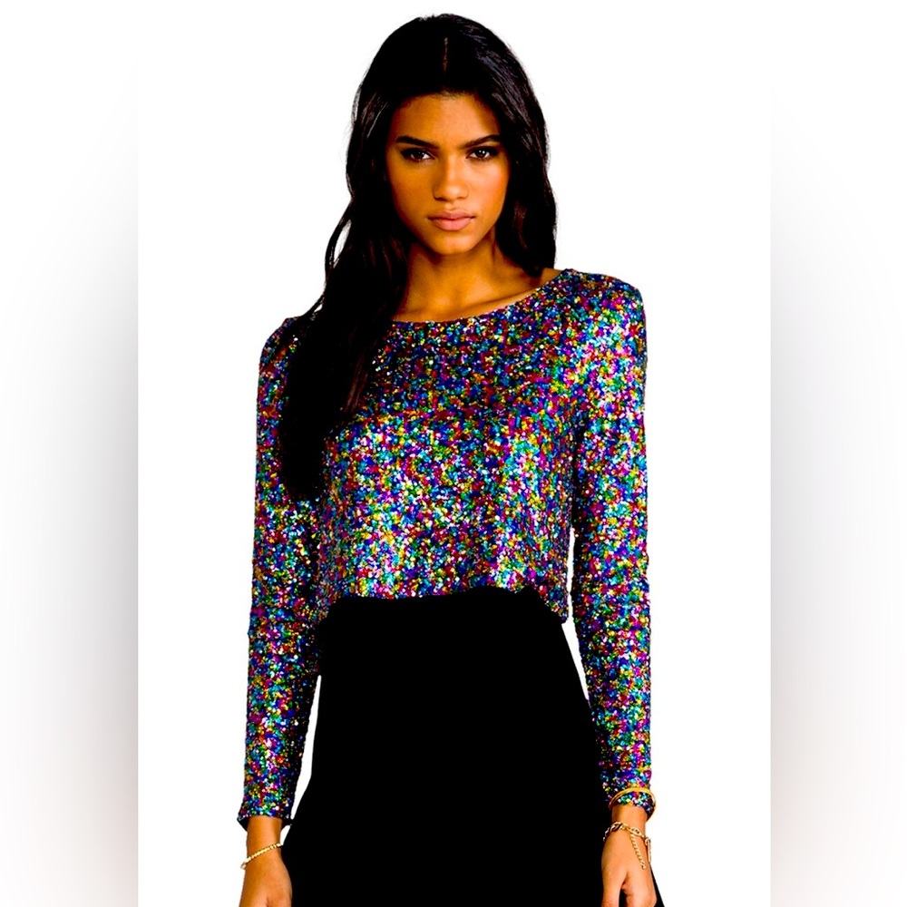 Sparkly Minkpink sequin crop top